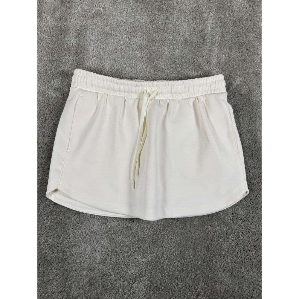 All in Motion Womens Cream Athletic Skort Built-in Shorts Drawstring Size M